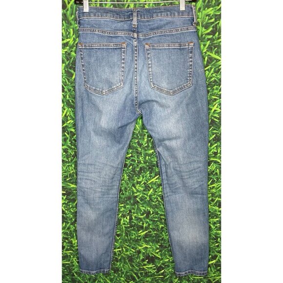 Everlane Women's Size 27 Ankle High Rise Medium Wash Denim Blue Jeans - Picture 3 of 5